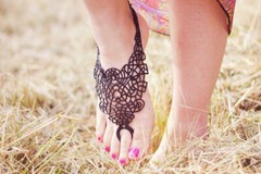 Skin hypoallergenic tattoo foot jewelry beach adjustable Batucada Paris gift