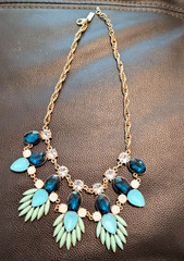 The Limited Blue Crystal Statement Necklace with FREE Earrings