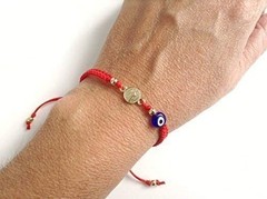 Saint Benedict Adjustable Red String Kabbalah Bracelet for all Ages Women Pro…