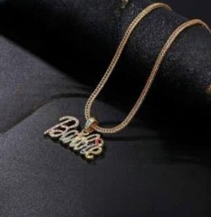 Gold Barbie Pendant Necklace