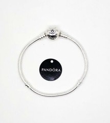 New Pandora S925 Sterling Silver Charm Bracelet with Heart Clasp 590719