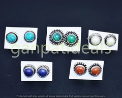 HURRY !! Turquoise & More Gemstone Earring Wholesale 925 Silver Plated Jewelry