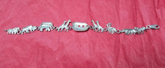 Sterling Silver 7” Noah’s Ark Bracelet 2 by 2 Animals Christian Religious 7.29g