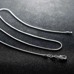 10PCS wholesale 925 sterling solid silver 1MM 16-30inch snake chain necklace