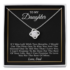 To My Daughter Necklace, Gift for Daughter from Dad, Father Daughter Necklace