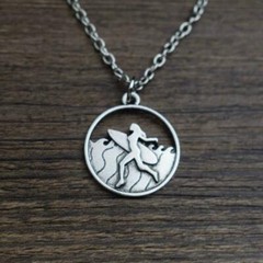 SURFER GIRL NECKLACE 22″ Chain Outdoor Adventure Pendant Surfing Surf Beach