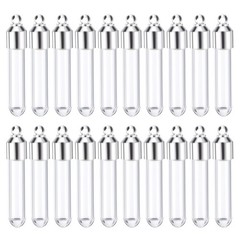 20pcs Transparent Wishing Bottles 6mm Widths for Necklace DIY Pendant Craft
