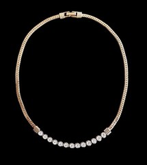Swarovski Crystal Choker Necklace 16” Gold Plated EUC!