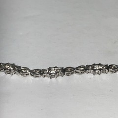 Kay Infinity Bracelet Lab-Created White Sapphires Sterling Silver 7 1/2in