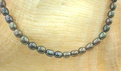 4.5MM SINGLE-STRAND CULTURED FRESHWATER PEACOCK OVAL PEARL SP ANKLET 9″-11″ #2