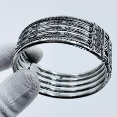 Openable Oxidized Silver Plated Bracelet for women/Everyday Wear/Gift For Her
