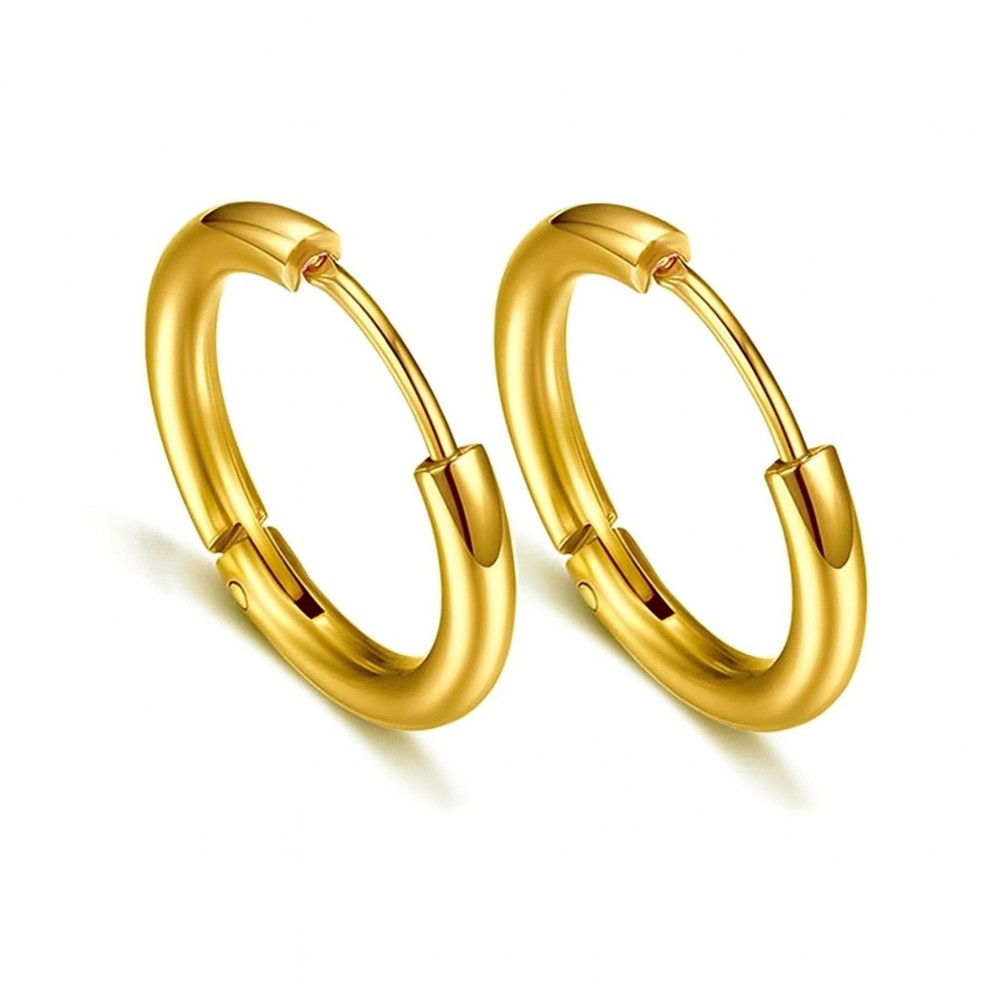 Stainless Steel Hoop Earrings by Ginger Lyne Huggie Style for Lobe Cartilage …