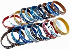 20PCS Christian Bible Verse Silicone Bracelets Religious Scripture Wristbands