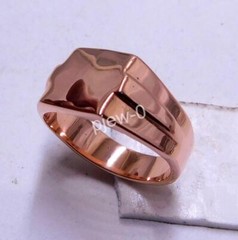 Pure Copper Signet ring, Men’s Copper Square Signet ring Plain Men’s Jewelry HL5