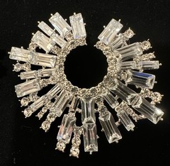 Sun Stone Burst Crystal Statement Earrings Silver-Tone 8 Other Reasons Style