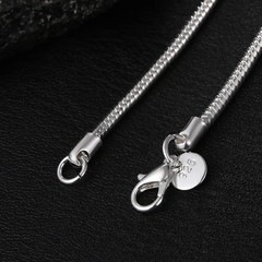 925 Sterling Silver Snake Chain Necklace 1MM 2MM 3MM 40-75CM Unisex