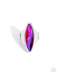 Paparazzi Determinate Dazzle – Pink- UV Shimmery Marquise Cut Gem – Ring