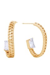 Do Everything in Love 14K Gold/White Dipped Post Earring Cz Paved Earring Korea