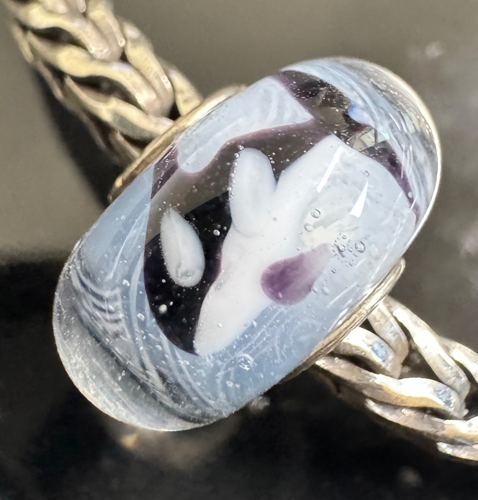 NEW💕 Trollbeads UNIQUES Critters Beautiful WHALE Fish Blue Base charm