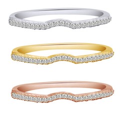 14K Gold Plated Round Cut Simulated Diamond Vintage Band Ring