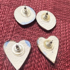 Vintage artisan ceramic handcrafted earrings for pieced ears. Beautiful colors.