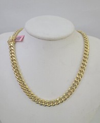 14K 8mm Miami Cuban Link Chain Yellow Gold Necklace 20″-30″ Inches Real Gold