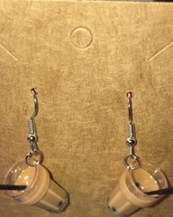 Caramel ￼Milk Tea Look Alike Dangle Drop Cute Girls Gift