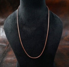Solid Copper Chain Necklace 20 to 30 Inch Length – Eco-Friendly Pendant (CH-03