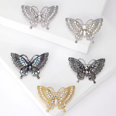 Luxury Butterfly Crystal Rhinestone Brooch Gold Insect Pin Summer Jewelry Gift
