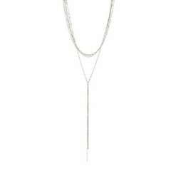 8 Other Reasons x FabFitFun Womens 14inch Long Nine Lives Choker Silver Tone