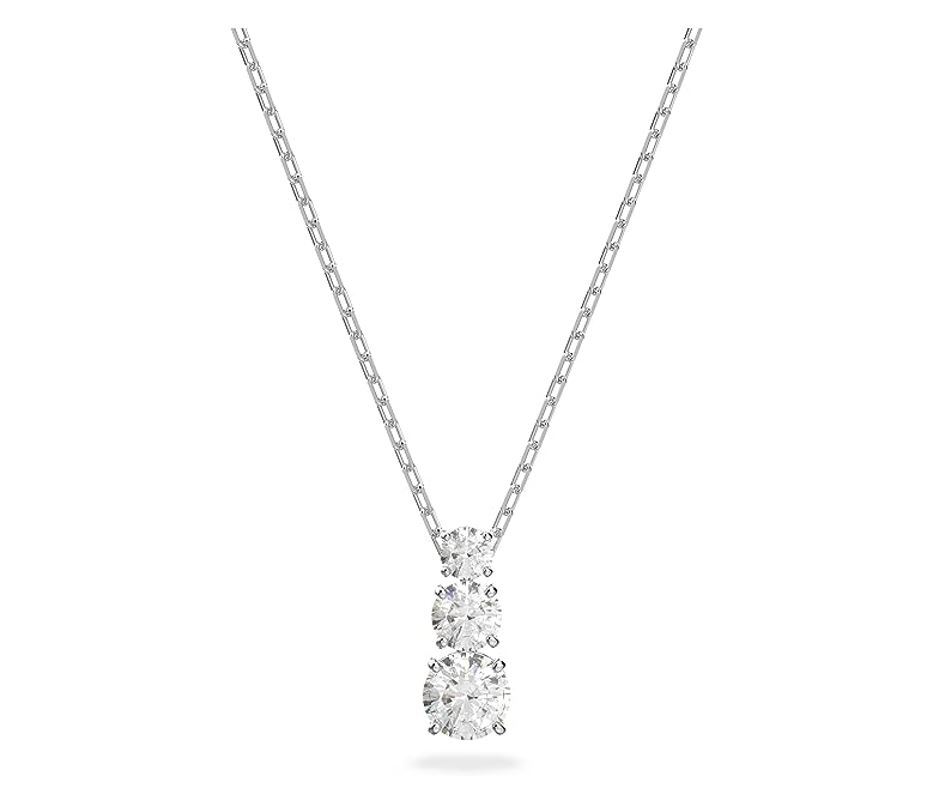 Swarovski Attract Trilogy White Round Pendant Necklace 5414970