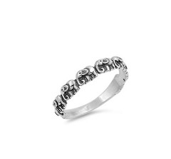 Cute Elephant .925 Sterling Silver Thin Band Fashion Ring Sizes 3-10
