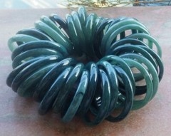 1 piece Green 100% Natural A JADE Jadeite Baby Child Bangle 36-49mm 701416