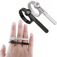2 Pcs Ring Sizer Measuring Tool, Reusable Finger Size Ruler with Magnifying G…