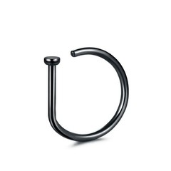 Nose Ring Screw Hoop Titanium D Shape Nostril Cartilage Stud 1 Pc