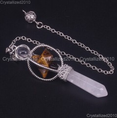 Natural Gemstones Merkaba Pendulum Healing Crystal Pointed Reiki Chakra Pendant