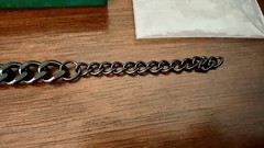 Black Cuban Link Bracelet Adjustable Unisex Metal Chain 8.5