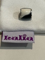 “Black Clean Sheets” Charm – Black and Cream Enamel/Sterling Silver