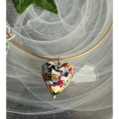 Dyadema Murano Glass Valentine’s heart necklace
