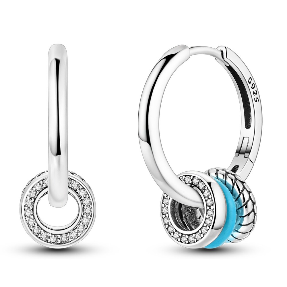 LAZA Optional 925 Sterling Silver Hoop Earrings AAA CZ Sun Stars Moon for Women