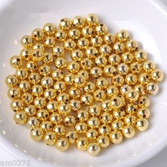 10PCS – HOT Sale Pure 14K Solid Yellow Gold Bead/ 3mm Lucky Loose Beads Pendant