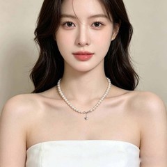 5-6mm Near Round Pearl Beaded Single Strand Choker Necklace Women Jewelry Gift