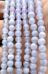 Wholesale 6 Pcs Blue Lace Agate 5mm 7.5” Natural Crystal Stretch Bracelet