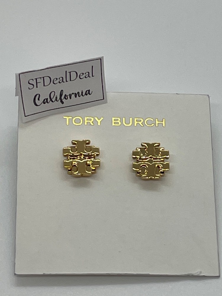 Tory Burch Small T Logo Stud Earrings