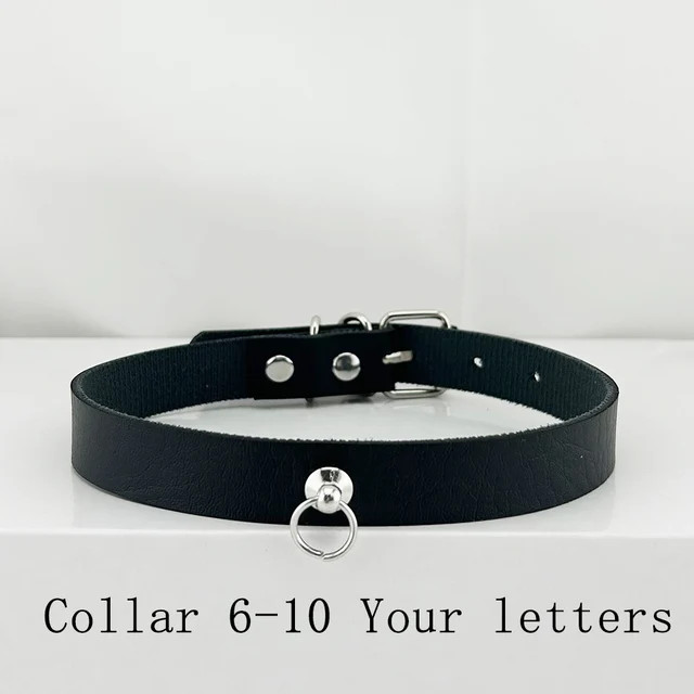Collar BDSM Gift Pu Leather Custom Choker Necklace Punk DIY Chocker Party N7