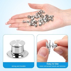 40PCS Locking Pin Back Metal Pin Backing, Locking Pin Keeper Clasp for5816