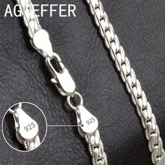 925 Sterling Silver Chain Necklace Jewelry for Women Men