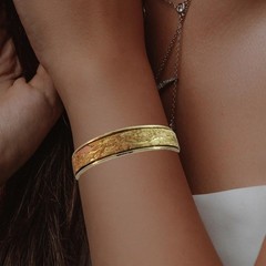 Handmade Natural Cork Bracelet – Skinny Metallic Cuff Jewelry from Portugal