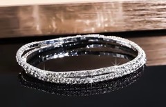 Sparkling Rhinestone Elastic Anklets