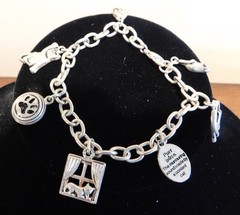 7 inch Cat Charm Bracelet with 7 Charms